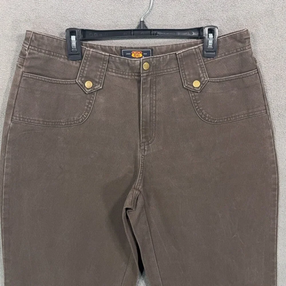 Route 66 Women's Size 16 Pants Lot 2 Pair Khaki Brown Straight Leg Cotton Casual - Picture 12 of 16